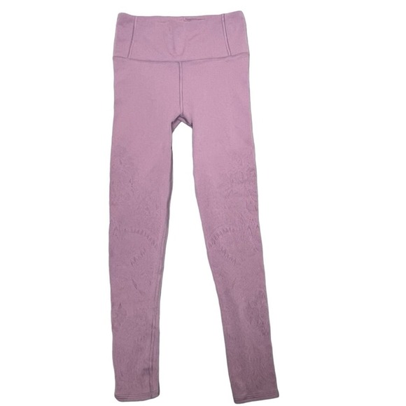 Lululemon Reveal Crop Zen Expression Vintage Mauve 4 Leggings - Picture 1 of 11